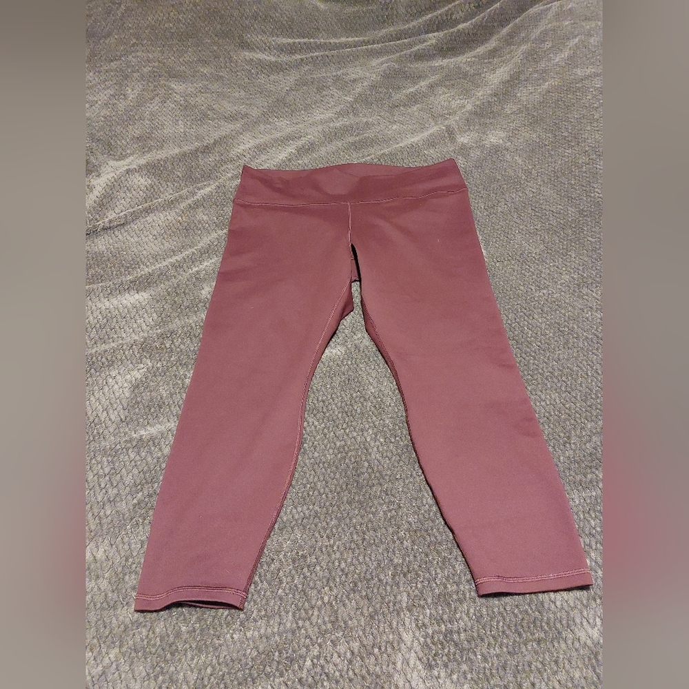 Fabletics Powerhold Define High Waisted Leggings (7/8 length) Maroon Color